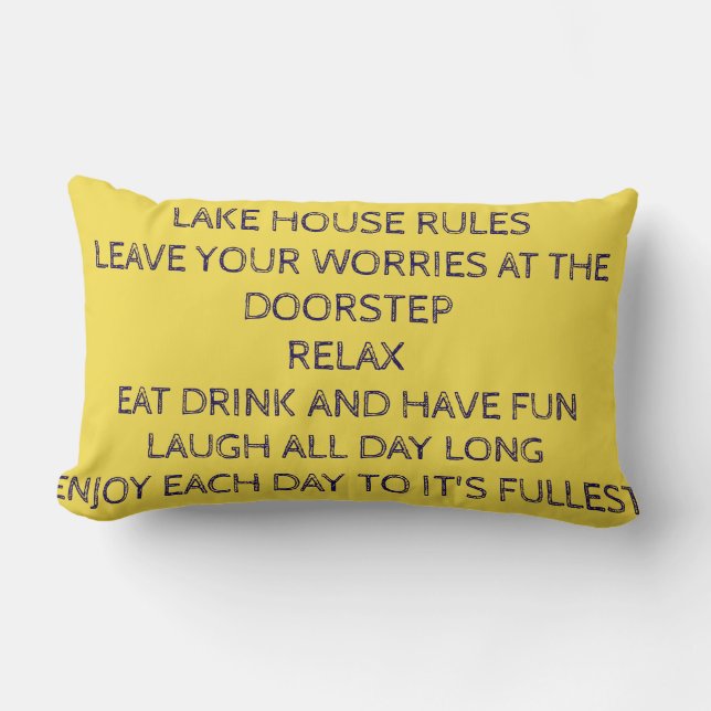 **LAKE HOUSE RULES** PILLOW (Front)