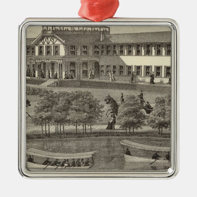 Lake House, Spring Lake, NJ Metal Tree Decoration (Front)