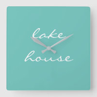 Lake House Teal Blue Aqua White Elegant Stylish