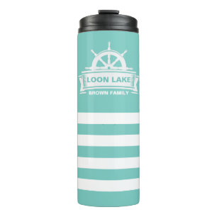 Lake House Vacation Family Name Thermal Tumbler