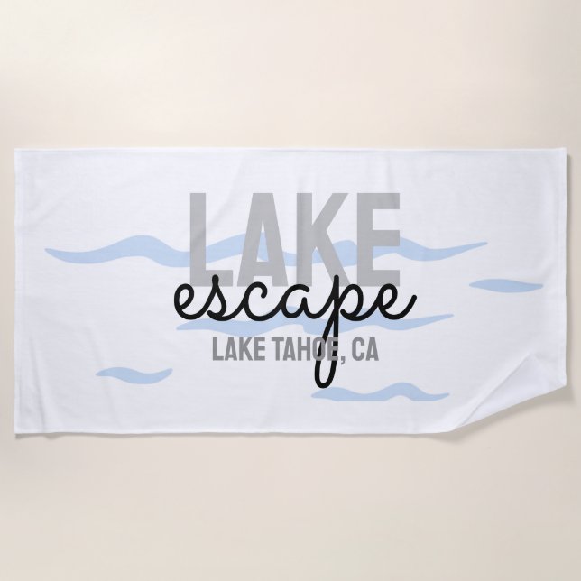 Lake House Vacation Rental - Beach Towel (Front)