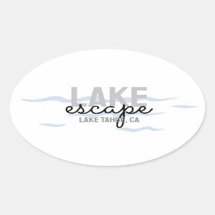Lake House Vacation Rental - Oval Sticker