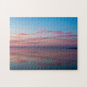 Lake Huron Pink Sunrise Jigsaw Puzzle
