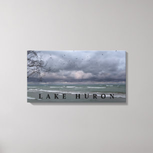 Lake Huron Snow Squalls Canvas Print