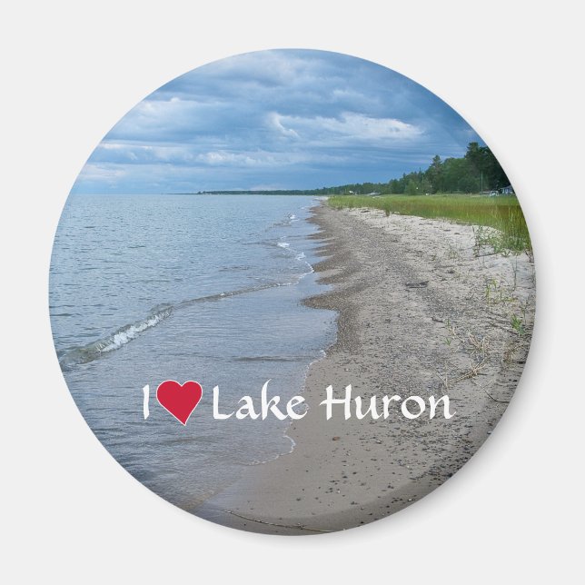 Lake Huron Summer Beach Magnet (Front)