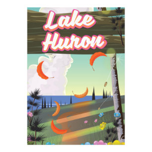 Lake Huron Travel poster