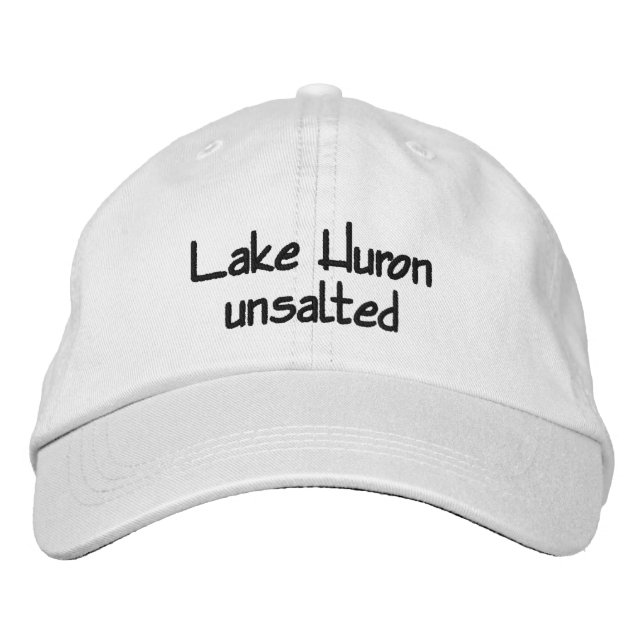 Lake Huron - unsalted Embroidered Hat (Front)
