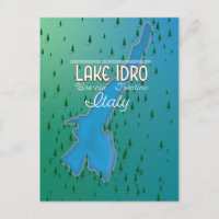 Lake Idro Italy travel poster