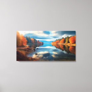 Lake in autumn  canvas print
