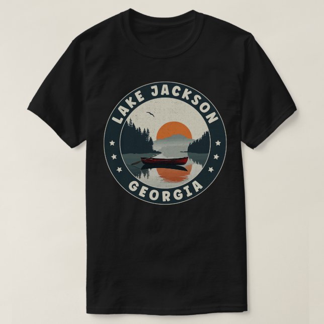 Lake Jackson Georgia Sunset TShirt (Design Front)