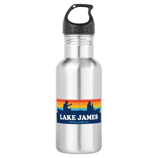 Lake James North Carolina Canoe 532 Ml Water Bottle (Front)