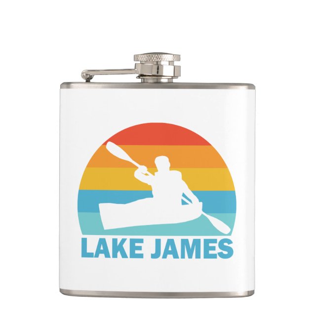Lake James North Carolina Kayak Hip Flask (Front)