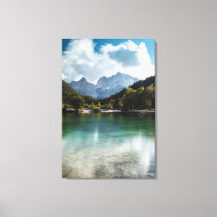 Lake Jasna in Kranjska Gora, Slovenia Canvas Print