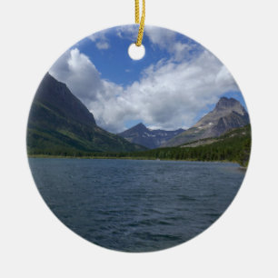 Lake Josephine at Glacier National Park Ceramic Tree Decoration