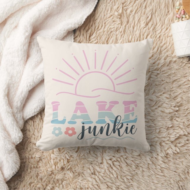 Lake Junkie Throw Pillow (Blanket)