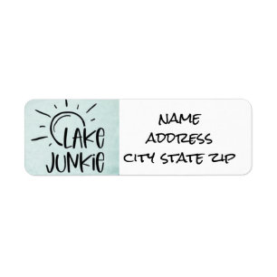 """"LAKE JUNKIE'S"""" RETURN ADDRESS LABEL