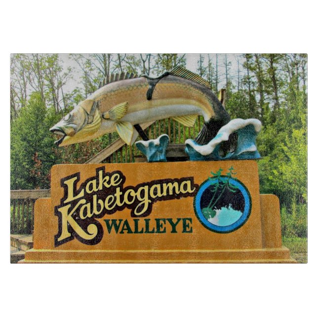 Lake Kabetogama Walleye Cutting Board (Front)
