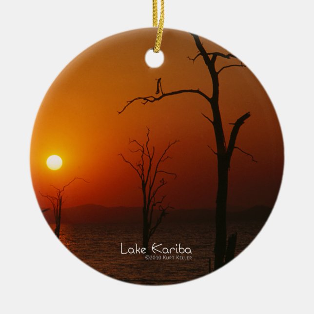Lake Kariba Ceramic Tree Decoration (Front)