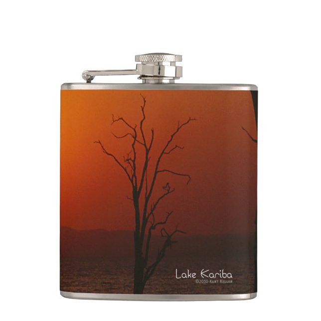 Lake Kariba Hip Flask (Front)