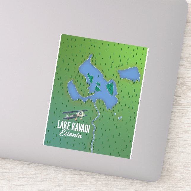 Lake Kavadi Estonia map (Detail)