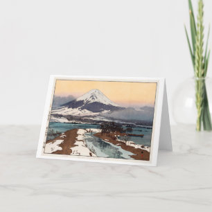 Lake Kawaguchi, Hiroshi Yoshida, Woodcut Card