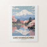 Lake Kawaguchiko Japan Travel Art Vintage Jigsaw Puzzle<br><div class="desc">Lake Kawaguchiko vector artwork design. Lake Kawaguchiko is a lake in the town of Fujikawaguchiko,  Yamanashi Prefecture,  Japan. It's the second largest of the Fuji Five Lakes.</div>