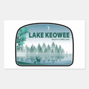 Lake Keowee South Carolina Deer Rectangular Sticker