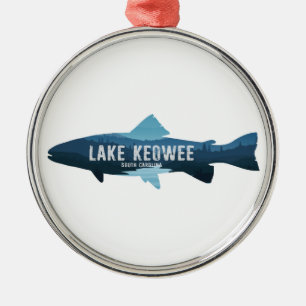 Lake Keowee South Carolina Fish Metal Tree Decoration