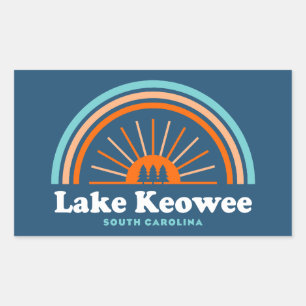 Lake Keowee South Carolina Rainbow Rectangular Sticker