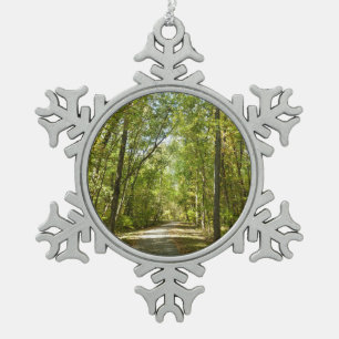 Lake Kittamaquandi Trail in Columbia Maryland Snowflake Pewter Christmas Ornament