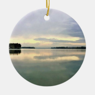 Lake La Belle, Oconomowoc, Wisconsin Ceramic Tree Decoration