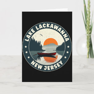 Lake Lackaw New Jersey Sunset T Shirt  Card