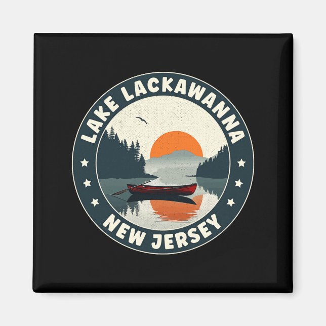 Lake Lackaw New Jersey Sunset T Shirt  Magnet (Front)