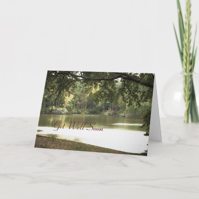 Lake Landscape, Get Well Soon Card (Front)