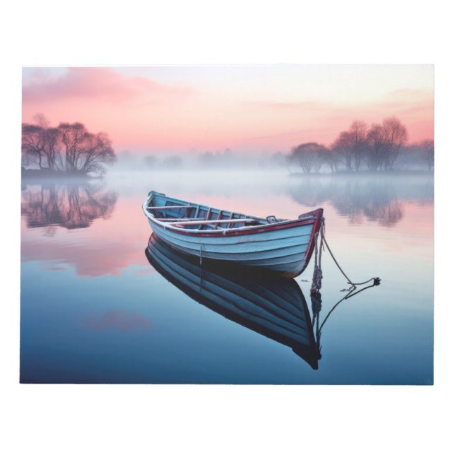 Lake Landscape Meditation Serene Calm Notepad (Front)