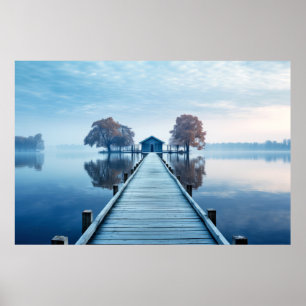 Lake Landscape Meditation Serene Calm Poster