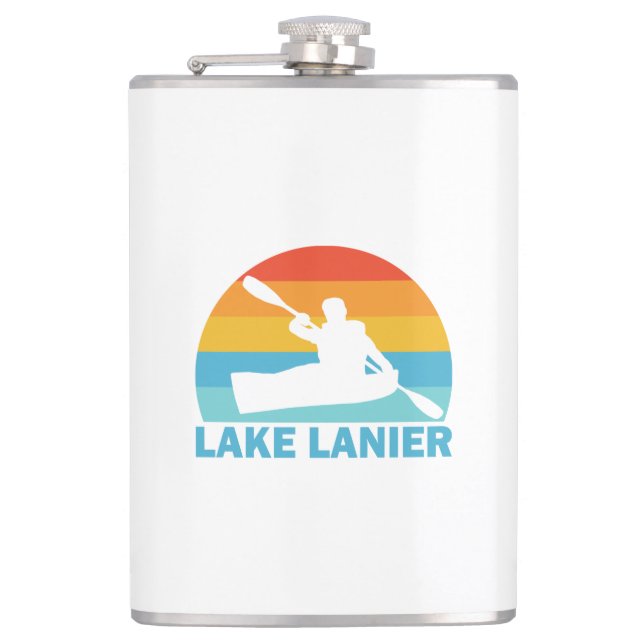 Lake Lanier Georgia Kayak Hip Flask (Front)