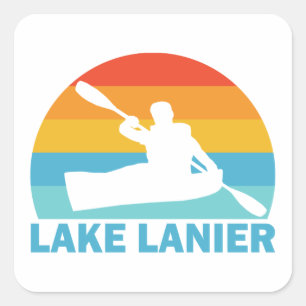 Lake Lanier Georgia Kayak Square Sticker