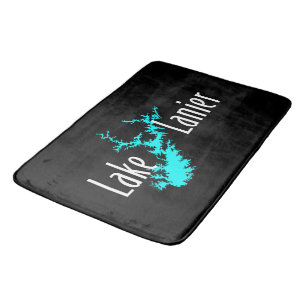 Lake Lanier Georgia Lake Map Boating and Fishing Bath Mat