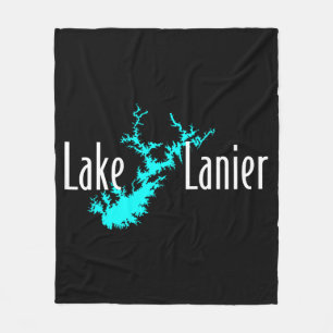 Lake Lanier Georgia Lake Silhouette Fleece Blanket