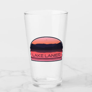 Lake Lanier Georgia Red Sunrise Glass