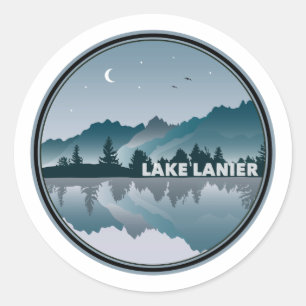 Lake Lanier Georgia Reflection Classic Round Sticker
