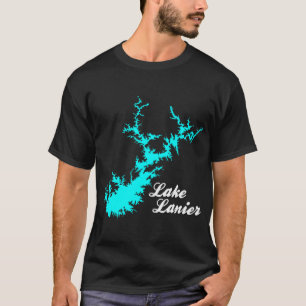 Lake Lanier Georgia Script Map T-Shirt
