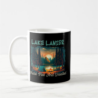 Lake Lanier Shark Free and Unsalted Funny Nature Coffee Mug