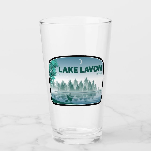 Lake Lavon Texas Deer Glass (Front)
