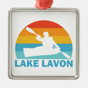 Lake Lavon Texas Kayak Metal Tree Decoration