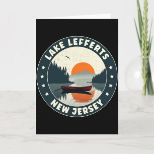 Lake Lefferts New Jersey Sunset T Shirt  Card