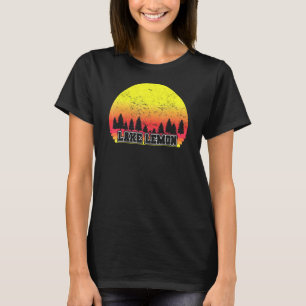 Lake Lemon Indiana Retro Scenic Sunset Graphic T-Shirt