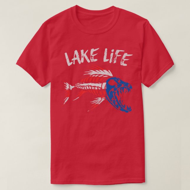 Lake Life 4th of July Patriotic Premium  T-Shirt (Design Front)