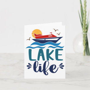 Lake Life Boating Hello Summer Vibes Summer Vacay  Card